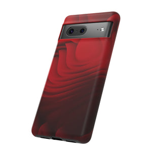 Red Center Waves - Protective Phone Case