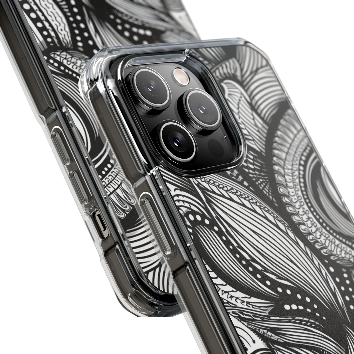 Organic Whirl - Phone Case for iPhone (Clear Impact - Magnetic)