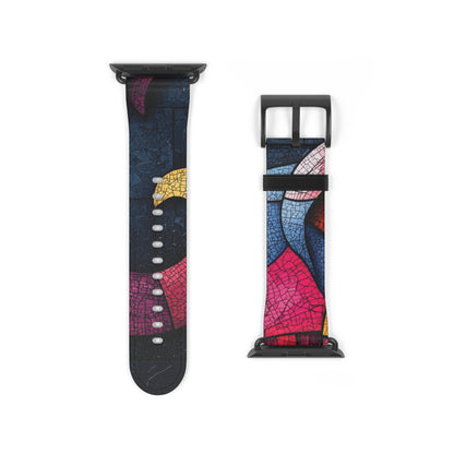 Blue Mosaic Elephant - Watch Band