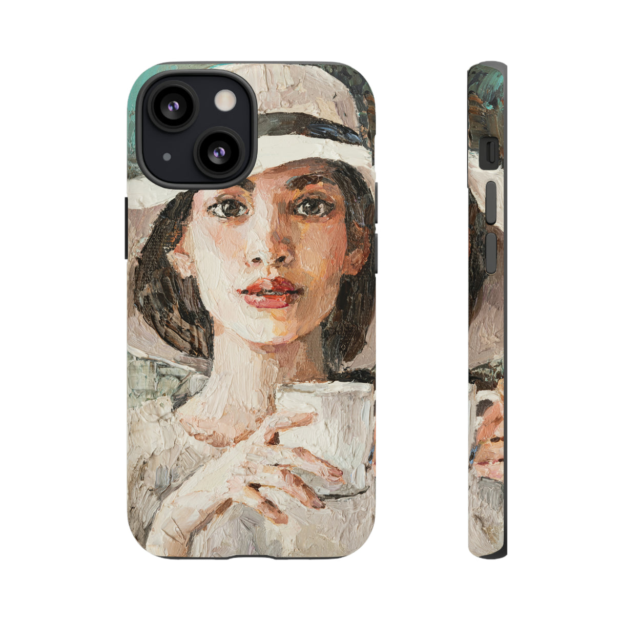 Oil Painting - Lady in a White Hat - Protective Phone Case