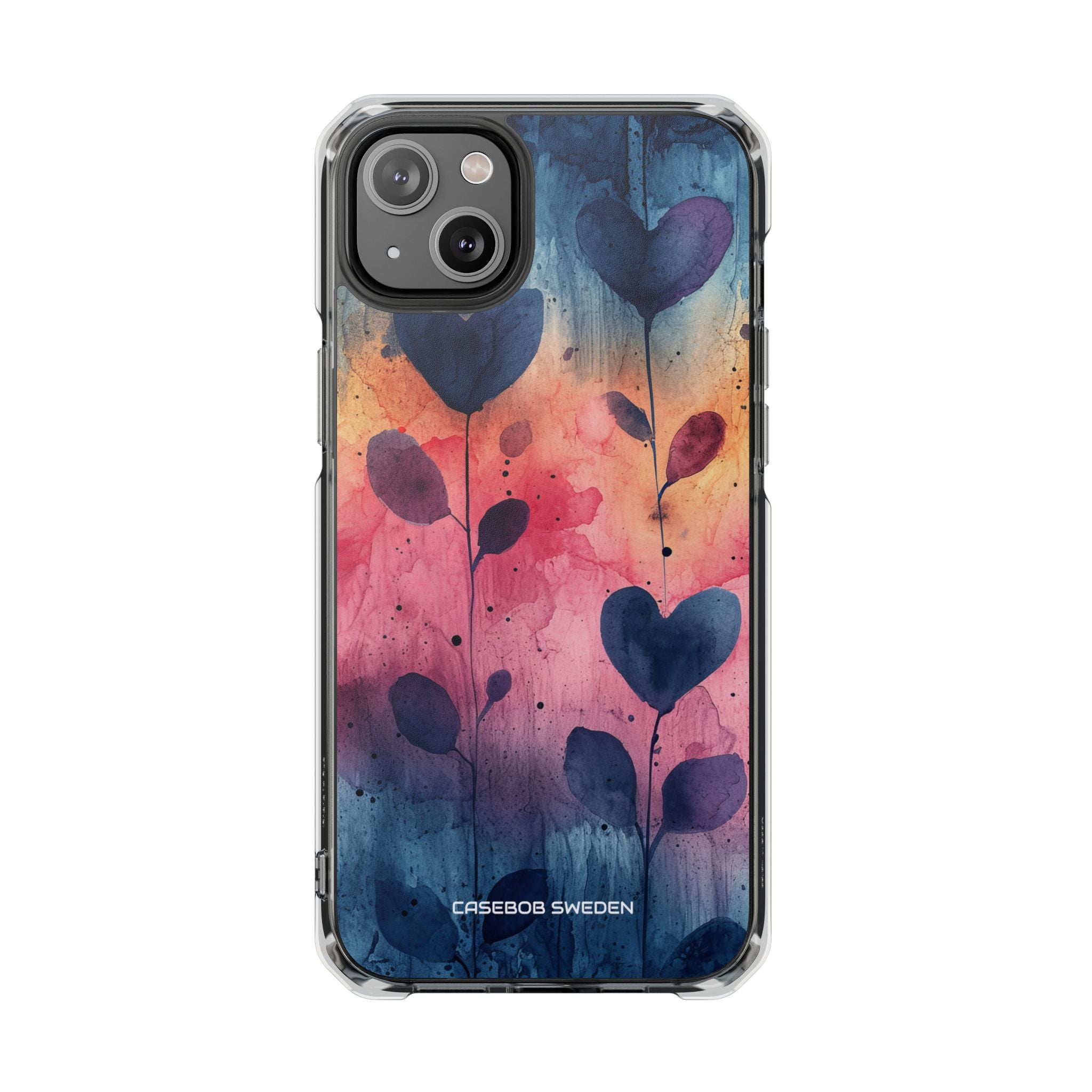 Watercolor Heart Art - Clear Impact iPhone 14 Phone Case