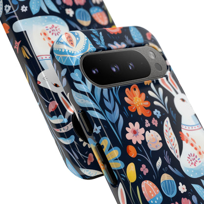 Bunnies Play Among Flowers - Google Pixel Case