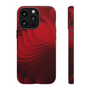 Red Center Waves - Protective Phone Case