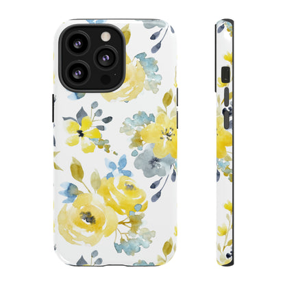 Yellow Floral - Protective Phone Case