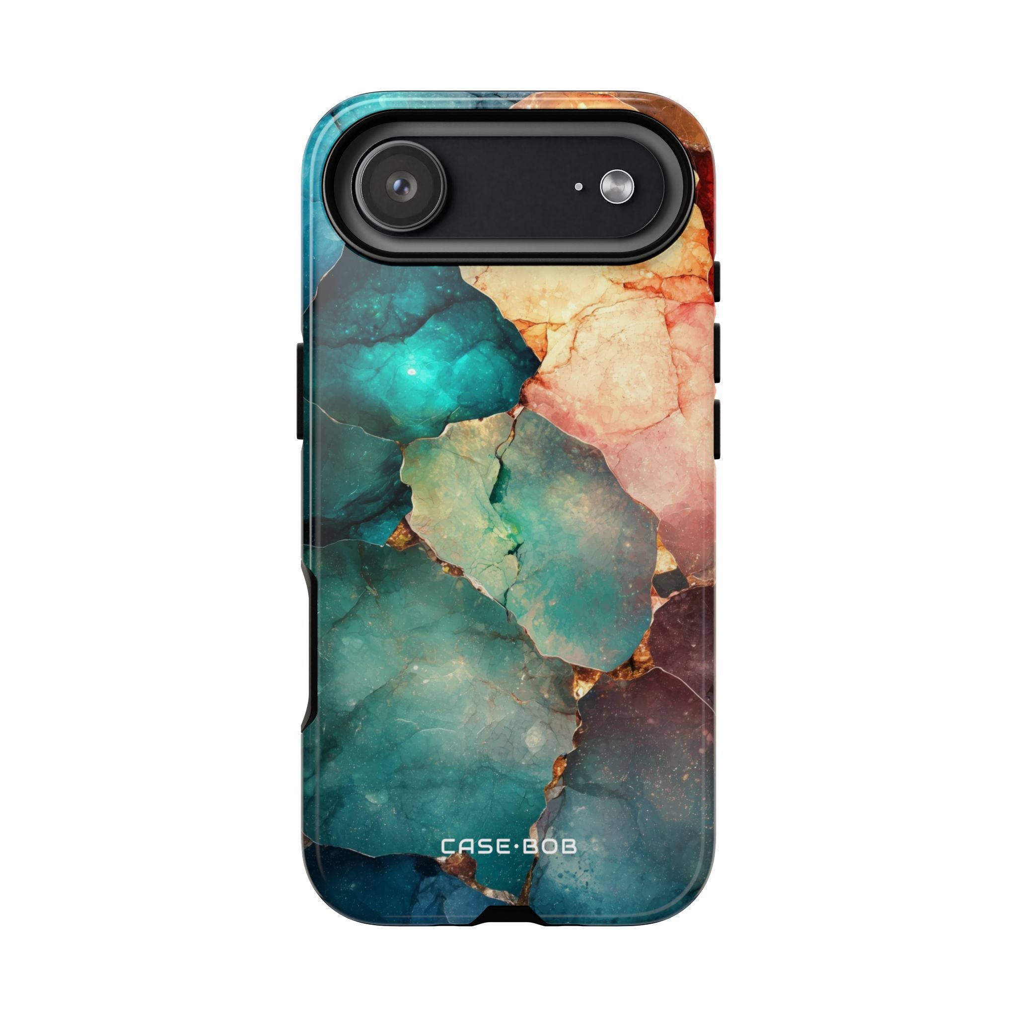 Teal Mosaic Veins iPhone 17 Air Case - Tough