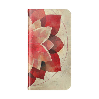 Crimson Bloom - iPhone 15 Plus Case - Wallet