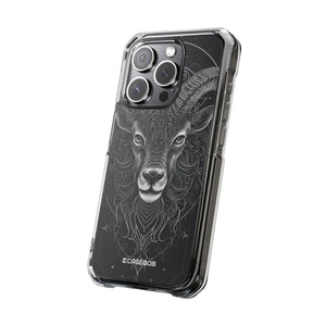 Mystic Ram Mandala - Phone Case for iPhone (Clear Impact - Magnetic)