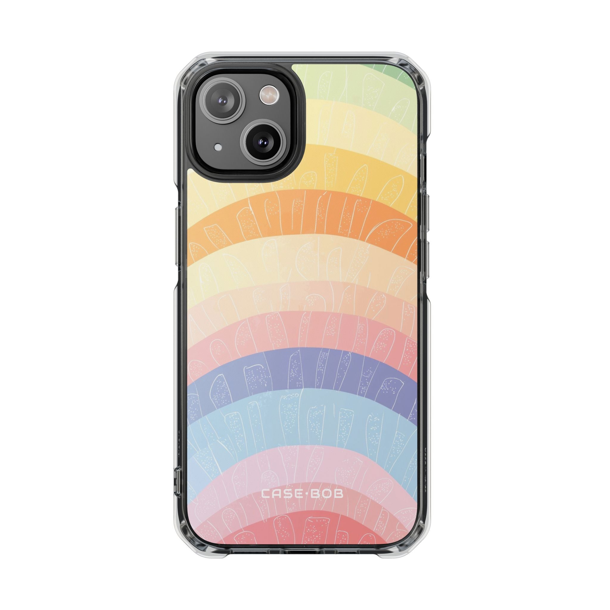 Pastel Rainbow Bands iPhone 14 Case - Impact