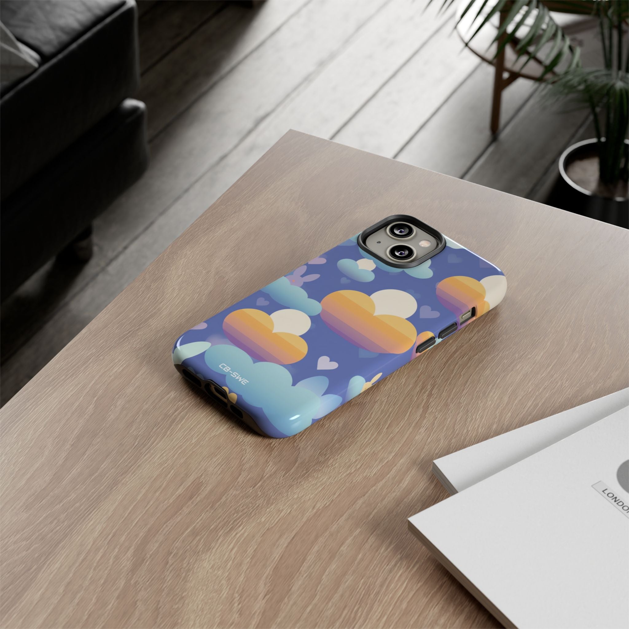 Bunnies Dance Among Clouds - iPhone Case