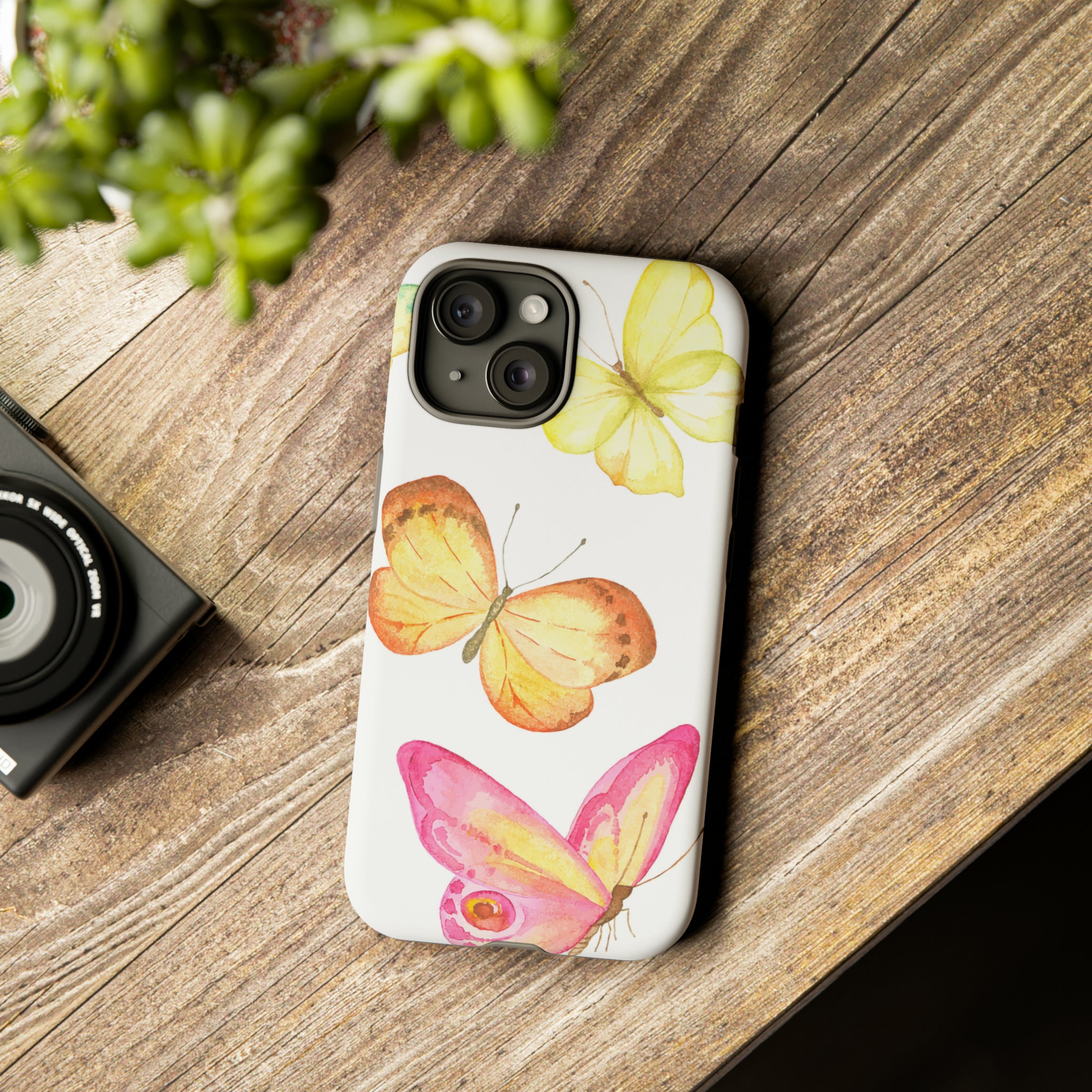 Watercolor Butterflyes - Protective Phone Case