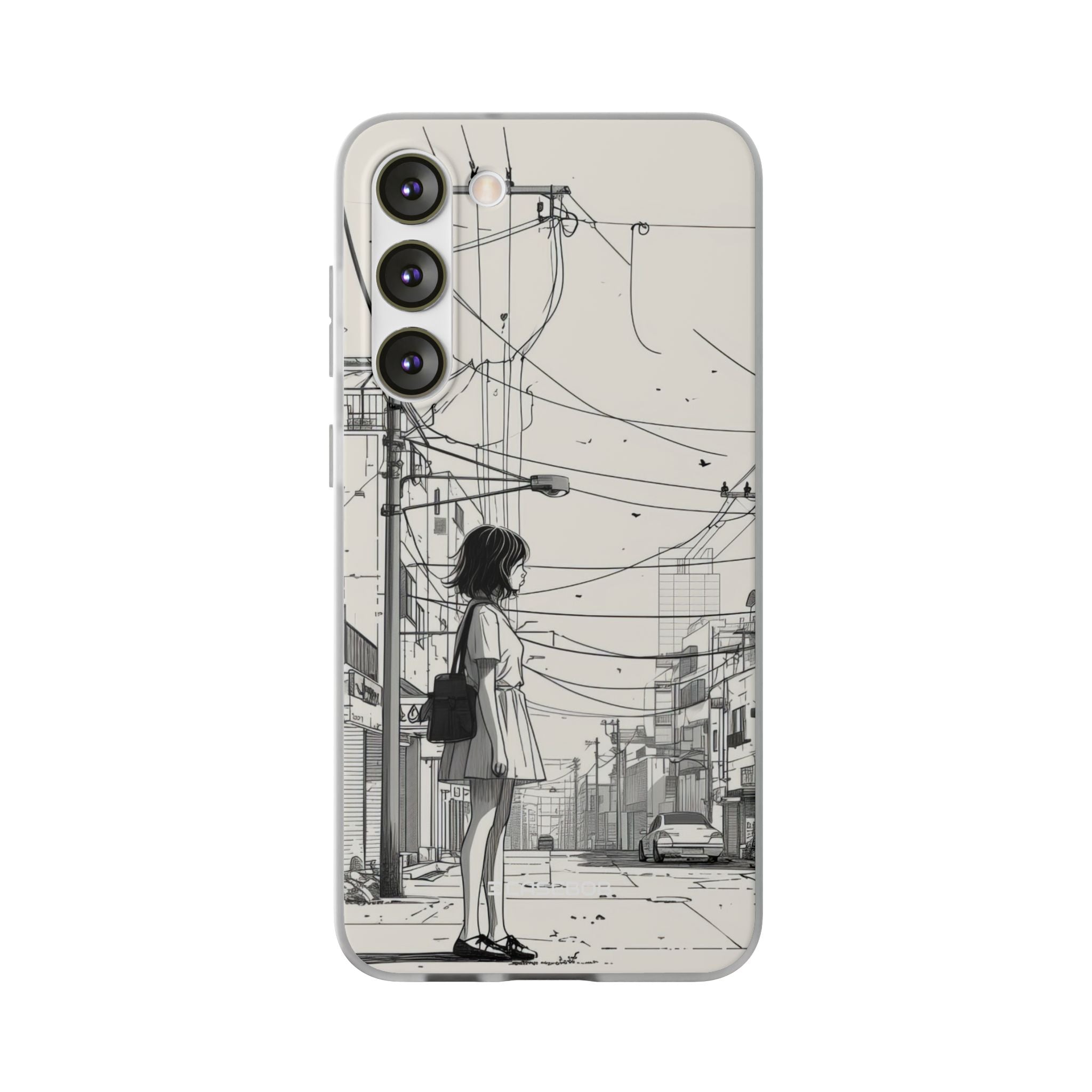 Urban Solitude Sketch | Flexible Phone Case for Samsung Galaxy