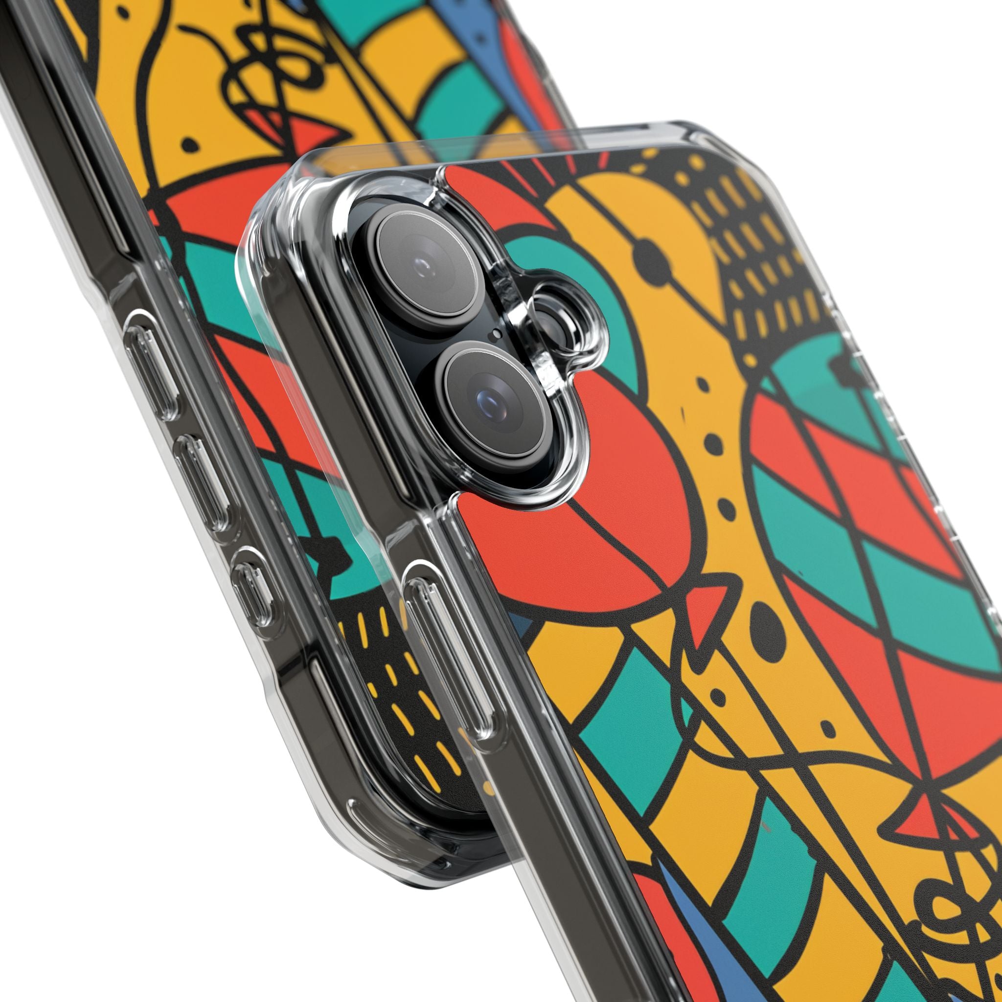 Playful Lines in Motion iPhone 16 - Clear Impact Phone Case