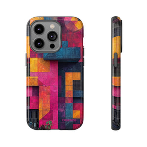 Electric Geometric Vibes - Protective Phone Case