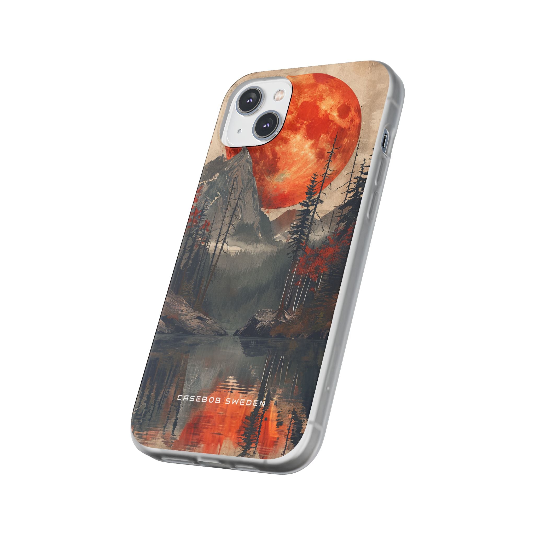 Celestial Glow Over Reflective Landscape iPhone 14 - Flexi Phone Case