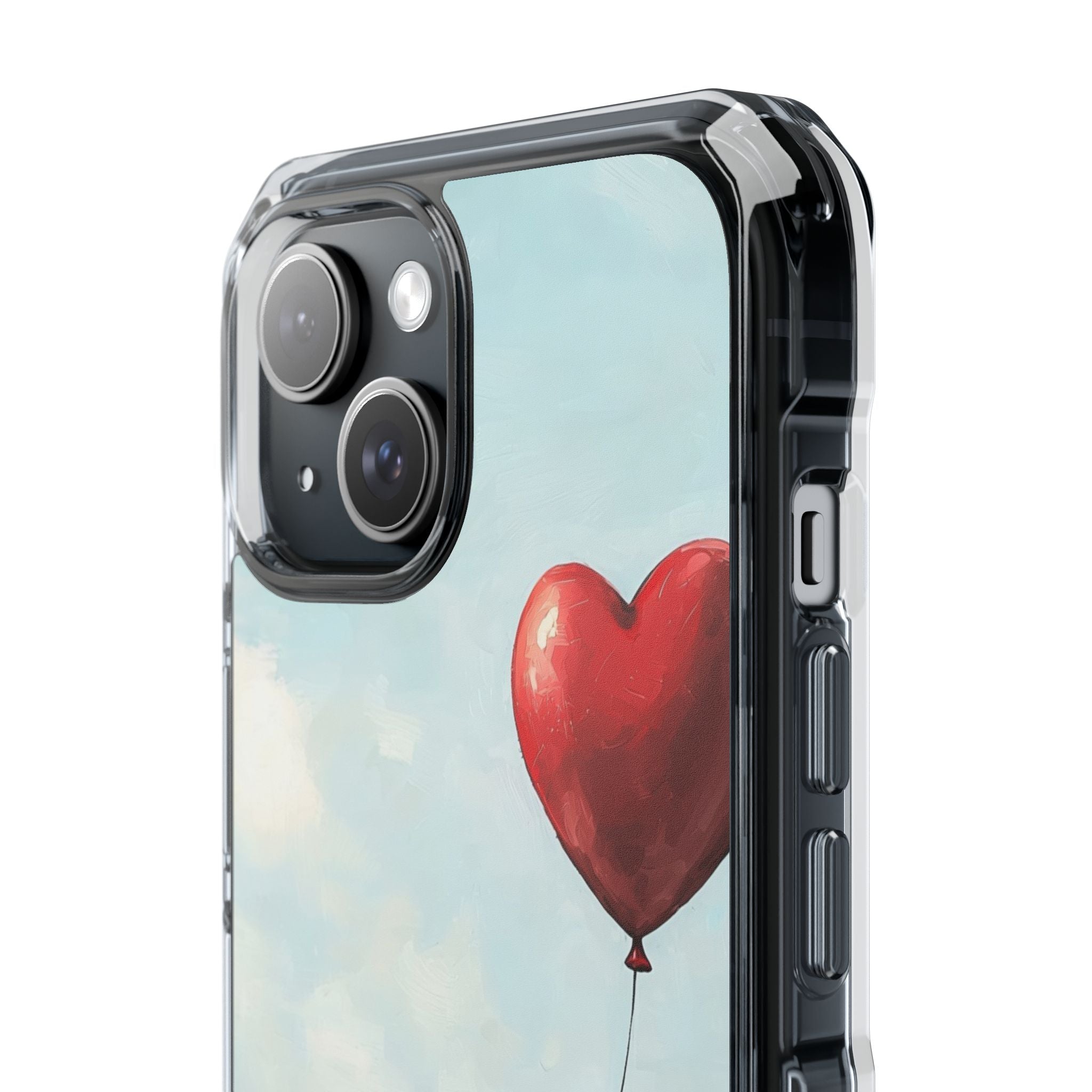Heart Balloon Glow iPhone 15 Case - Impact
