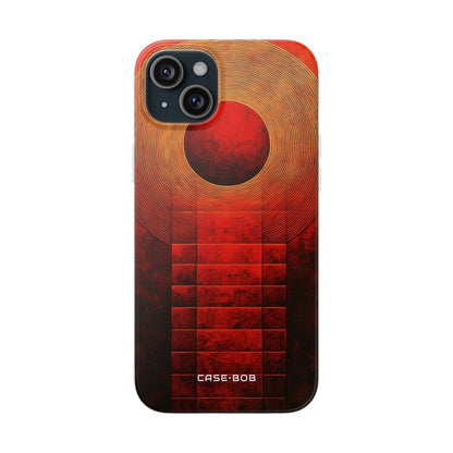 Crimson Orbit iPhone 15 Plus Case - Soft