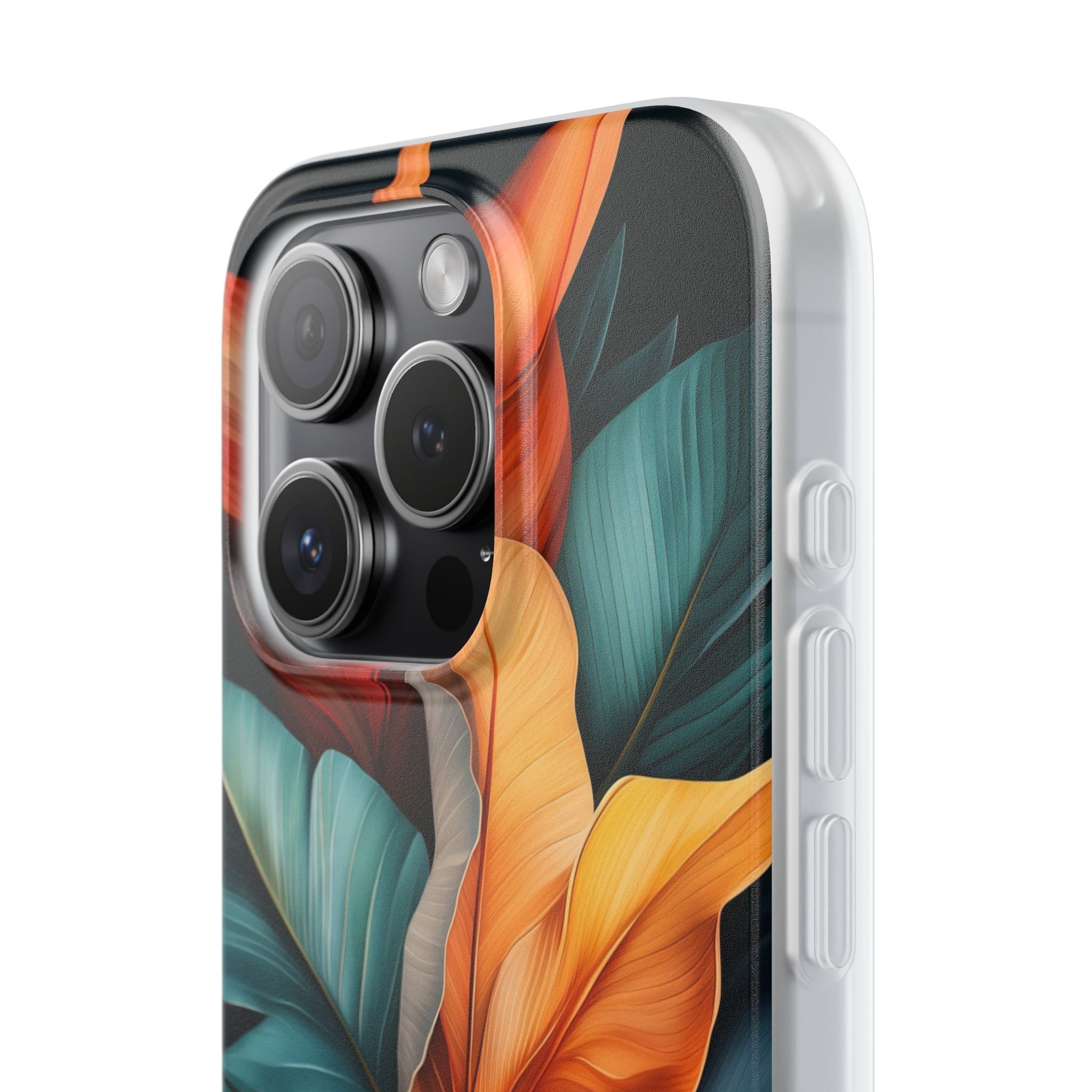Tropical Leafburst iPhone 15 Pro Case - Soft
