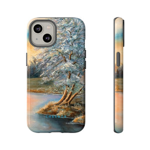 Winterday lake - Protective Phone Case