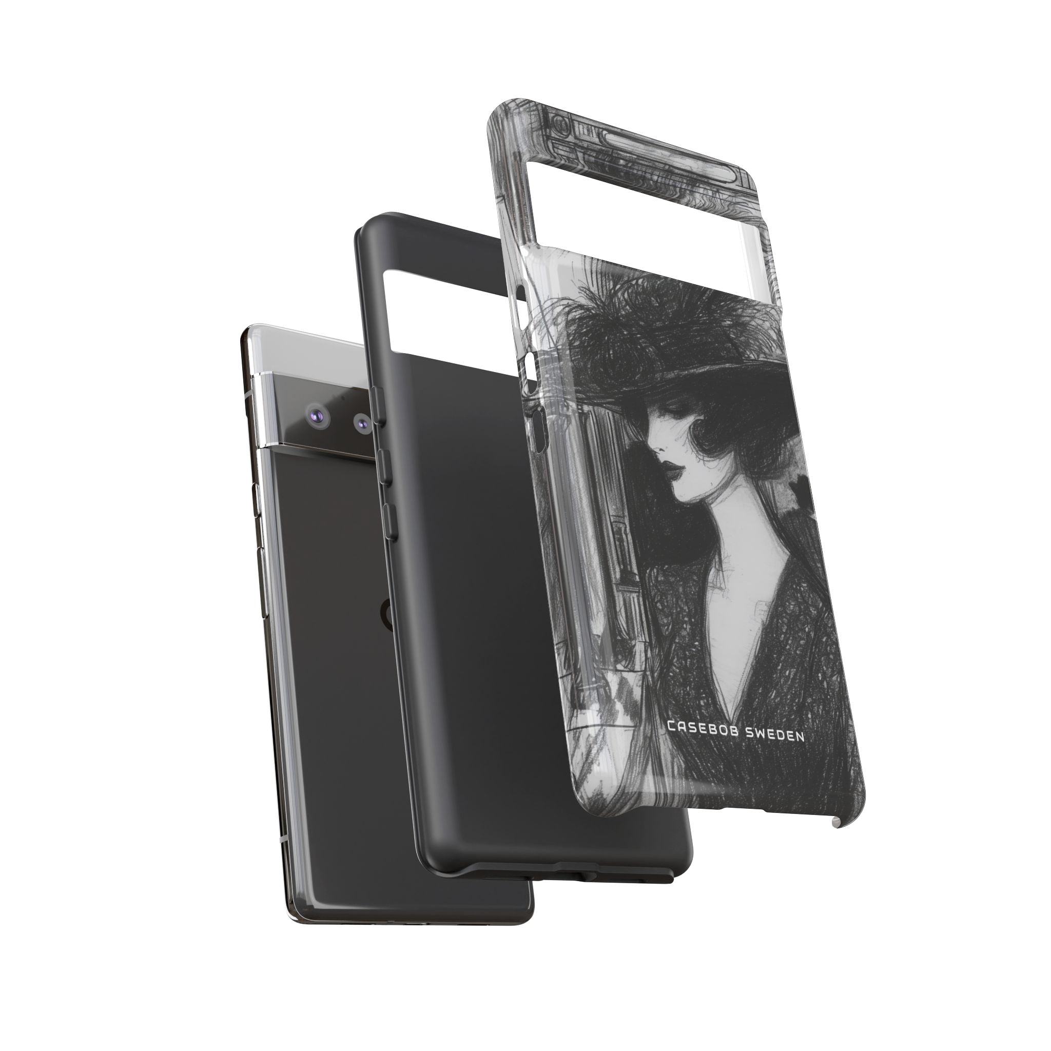 Timeless Elegance in Monochrome Google Pixel 6 - Tough Phone Case