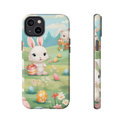 Bunnies Hunt Eggs - iPhone Case