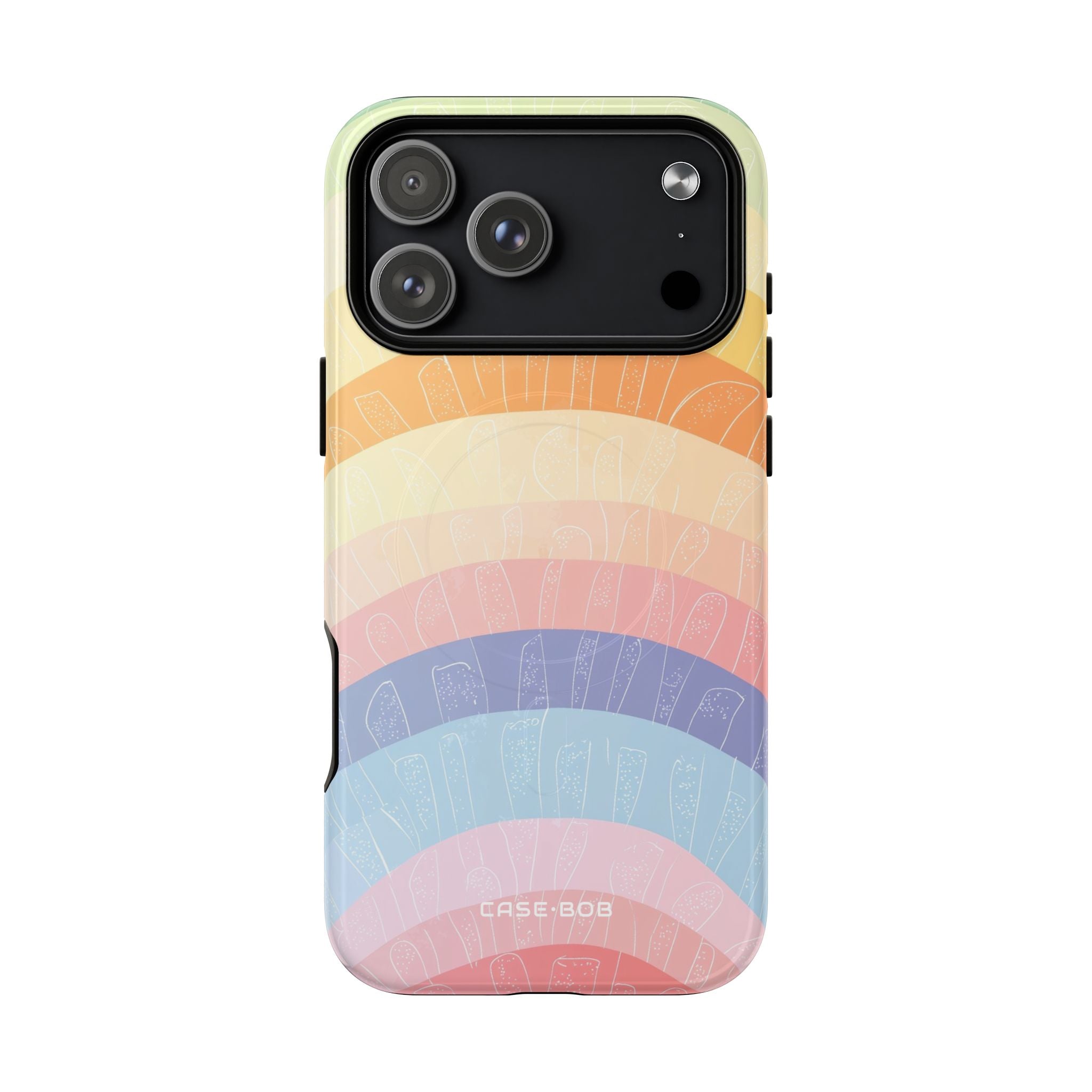 Pastel Rainbow Bands iPhone 17 Pro Max Case - Tough+