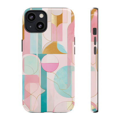 Deco Pink Geometric Fusion - Protective Phone Case