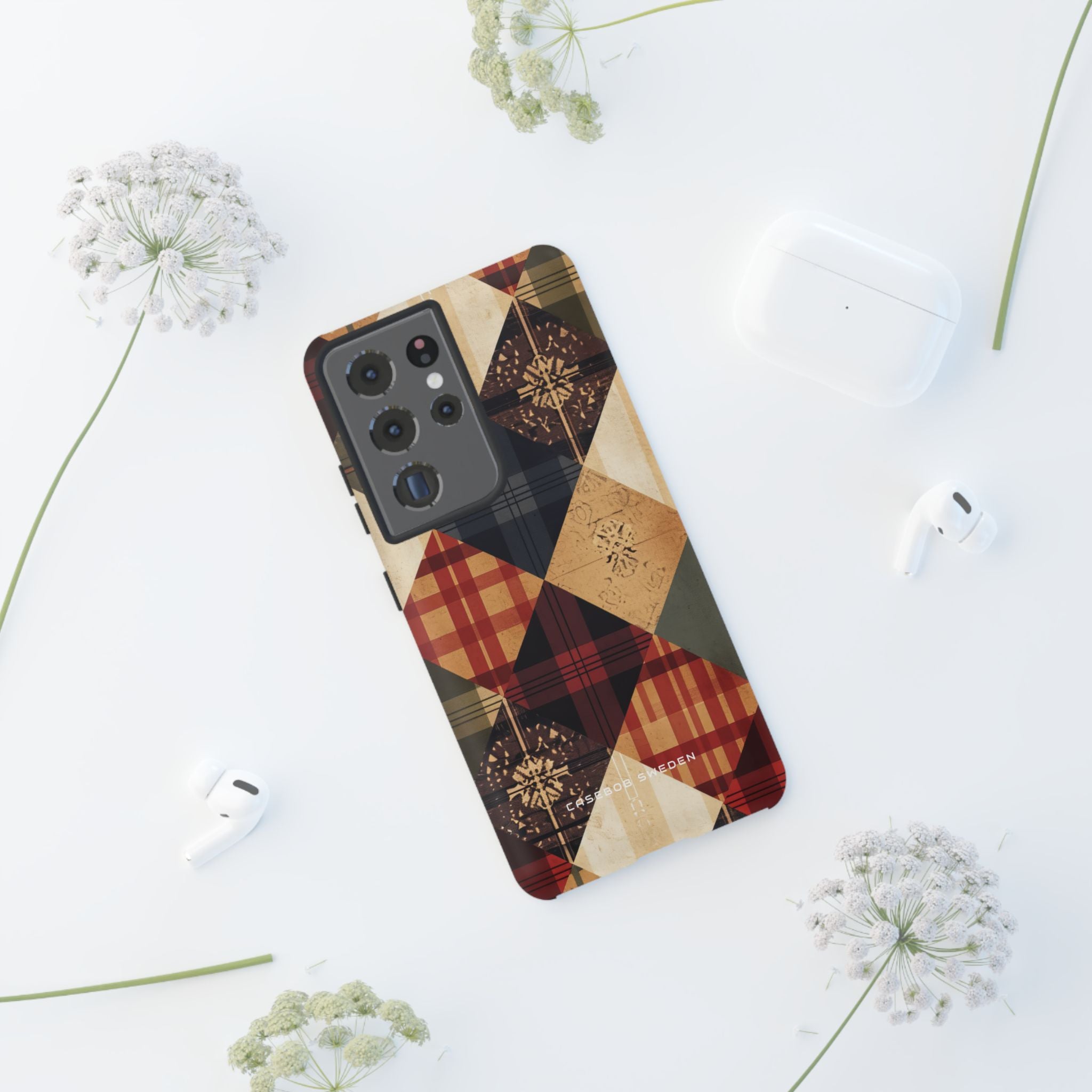 Rustic Geometric Patchwork Harmony  Samsung S21 - Tough Phone Case