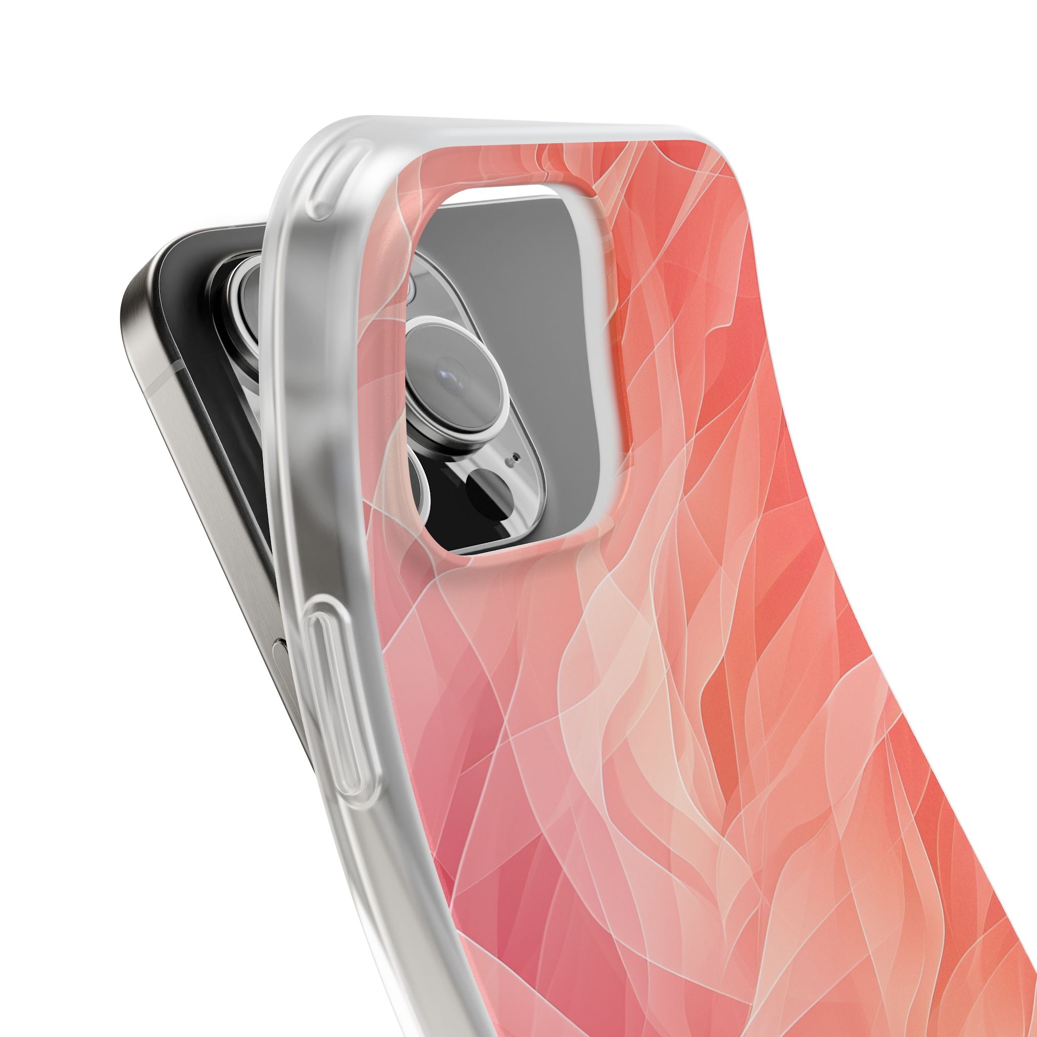 Peach Wave Drift iPhone 16 Pro Max Case - Soft
