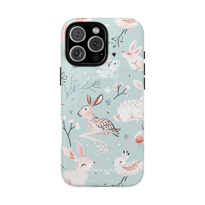 Whimsical Bunny Blossom - Tough + MagSafe® iPhone 16 Phone Case