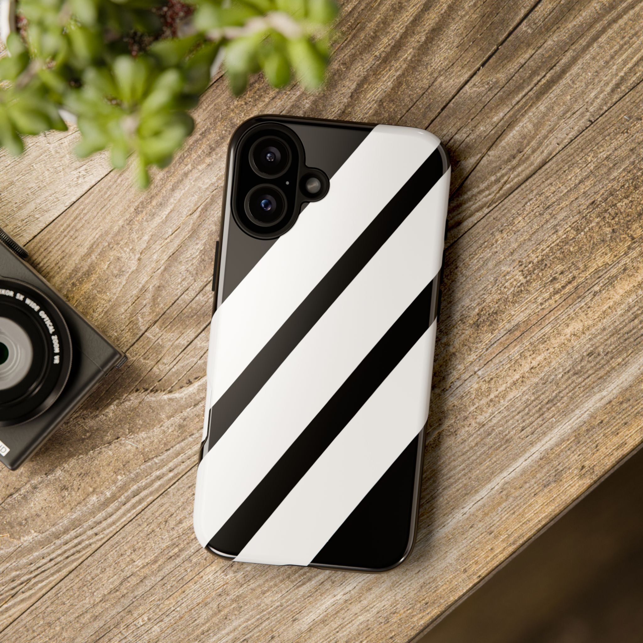 Monochrome Diagonal Symmetry - iPhone Case