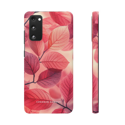 Elegant Pink Leaves Samsung S20 - Slim Phone Case