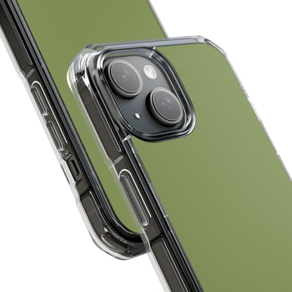 Moss Green - Clear Impact Case for iPhone