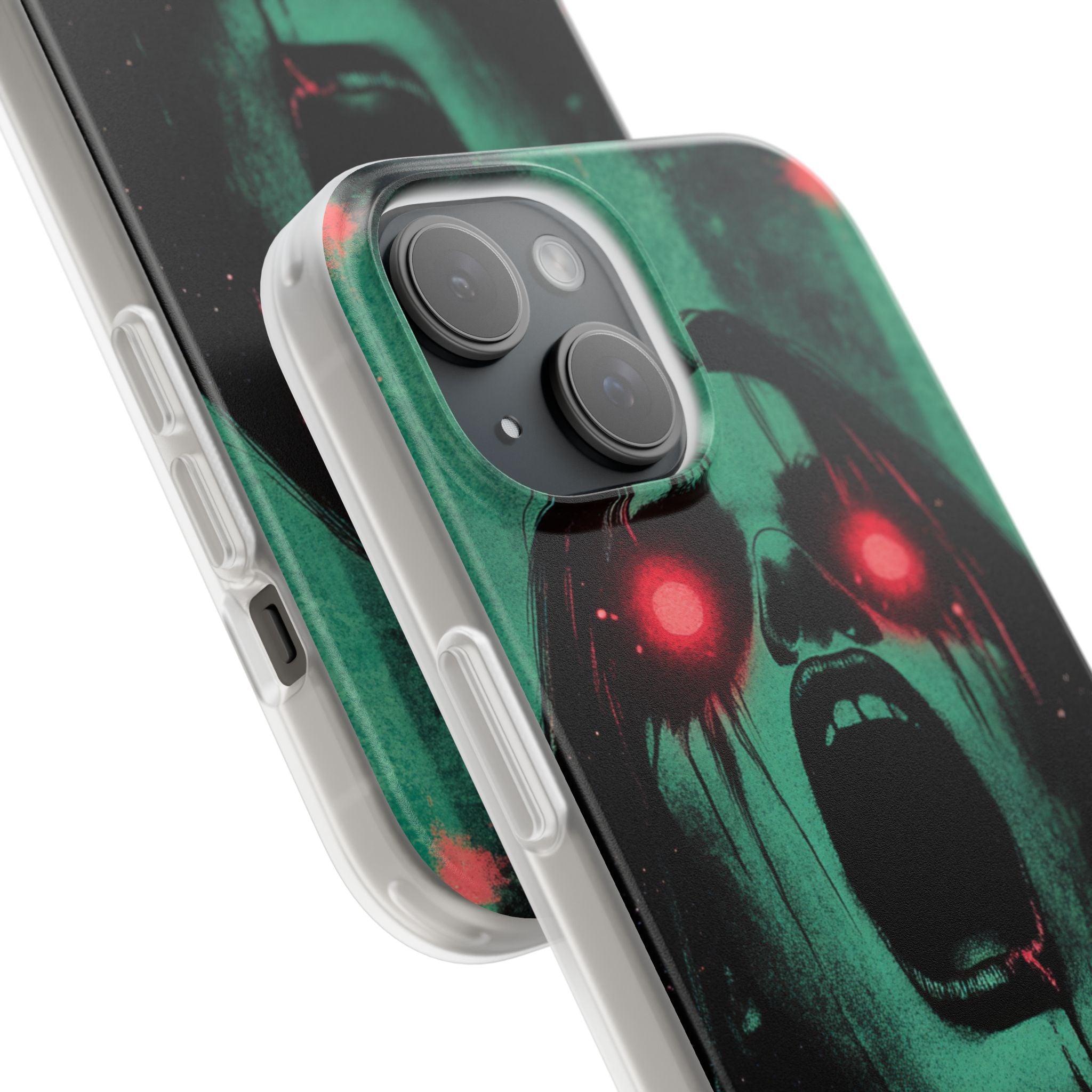 Haunting Glow of Gothic Eyes iPhone 15 - Flexi Phone Case