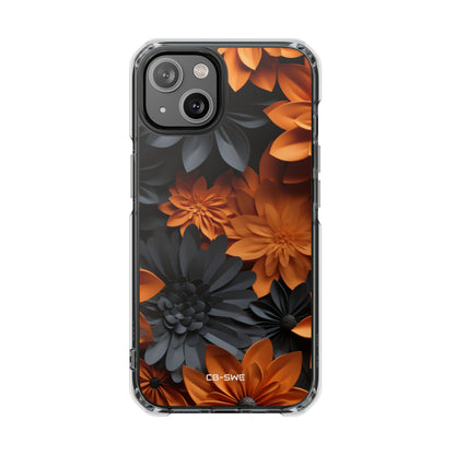 Graphical Orange Florals iPhone Case - Impact
