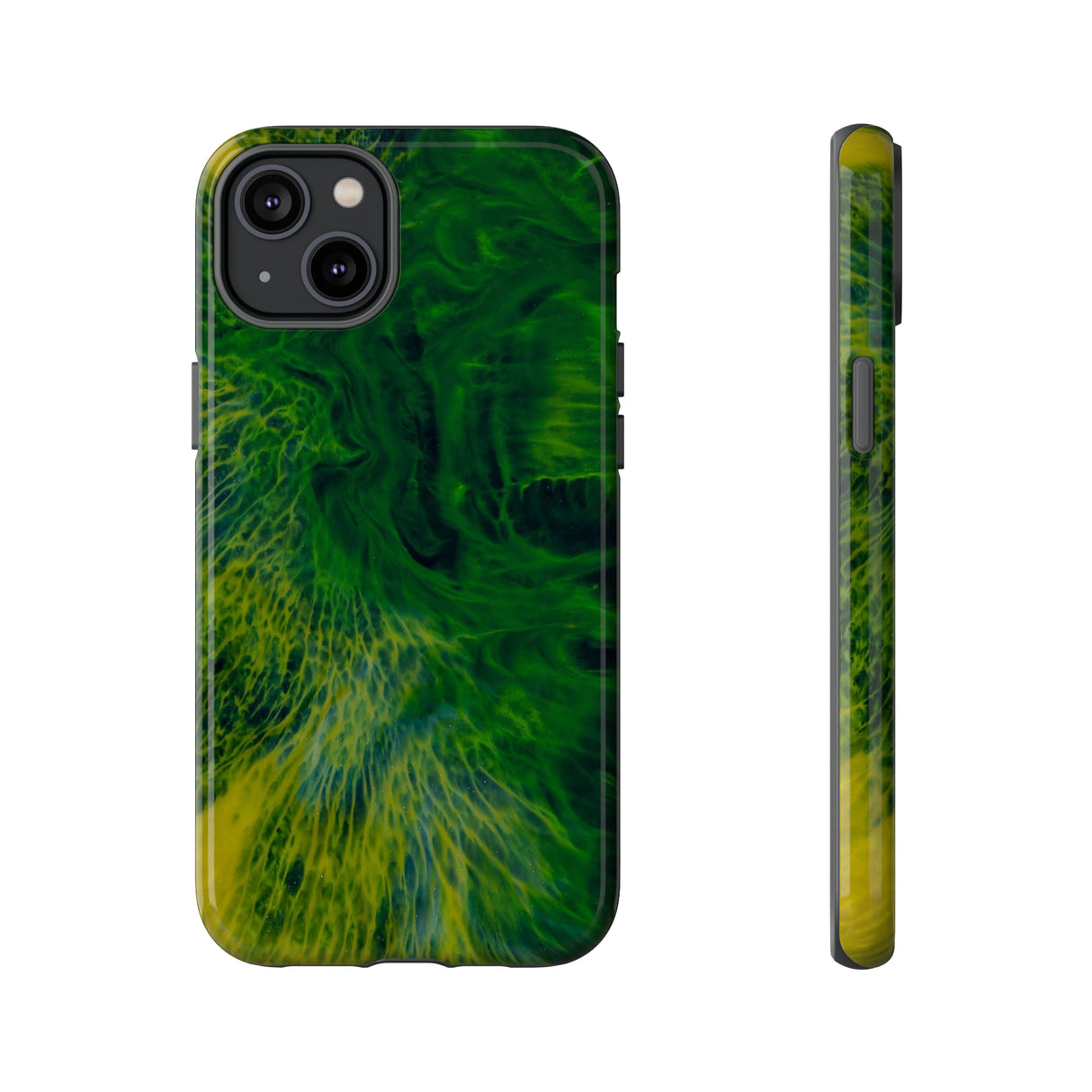 Dark Green Ink Art - Protective Phone Case