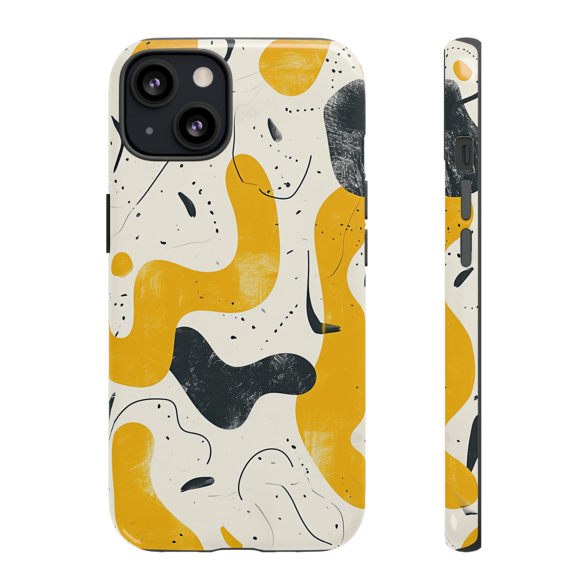 Yellow Linear Harmony - Protective Phone Case