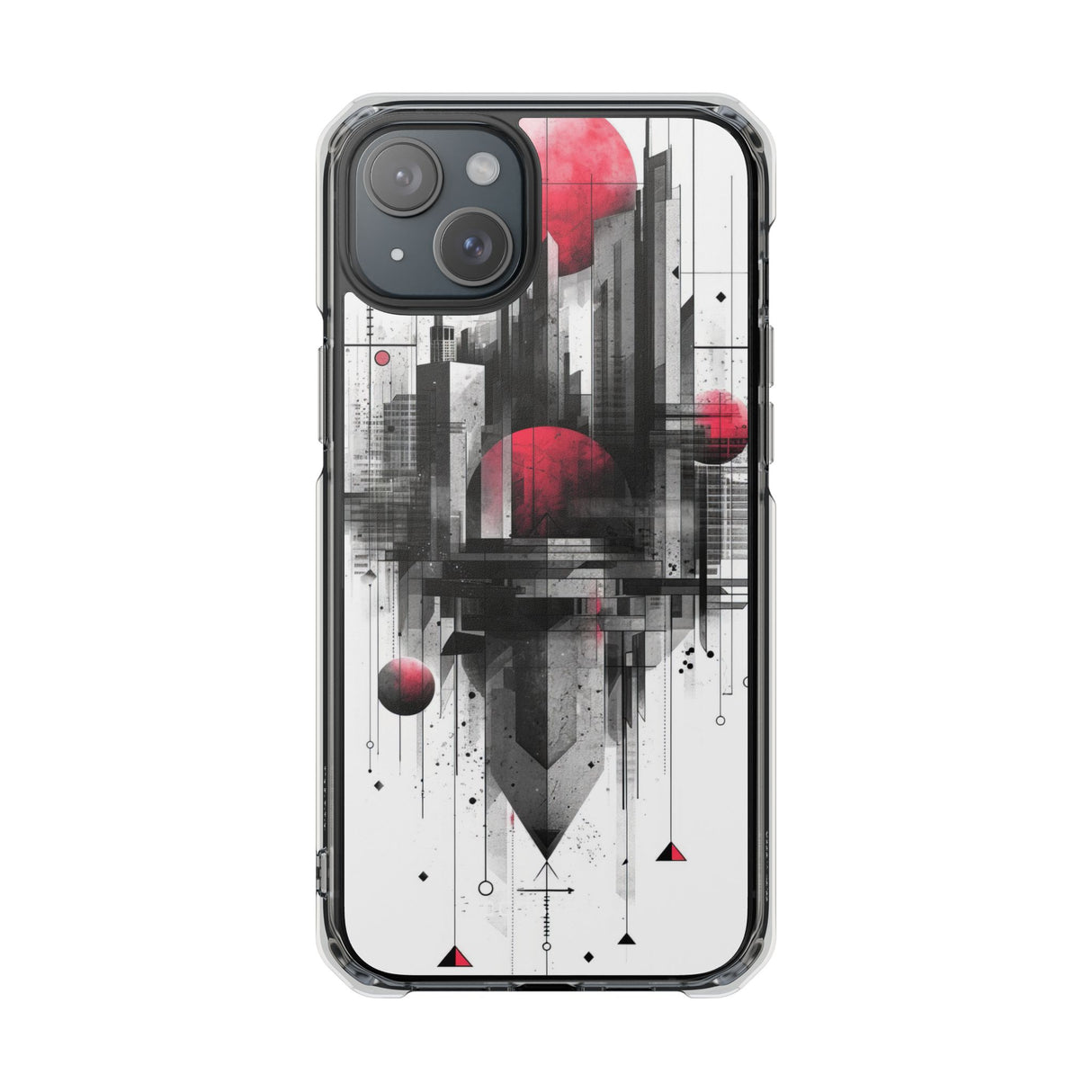 Cyber Gridscape - Phone Case for iPhone (Clear Impact - Magnetic)