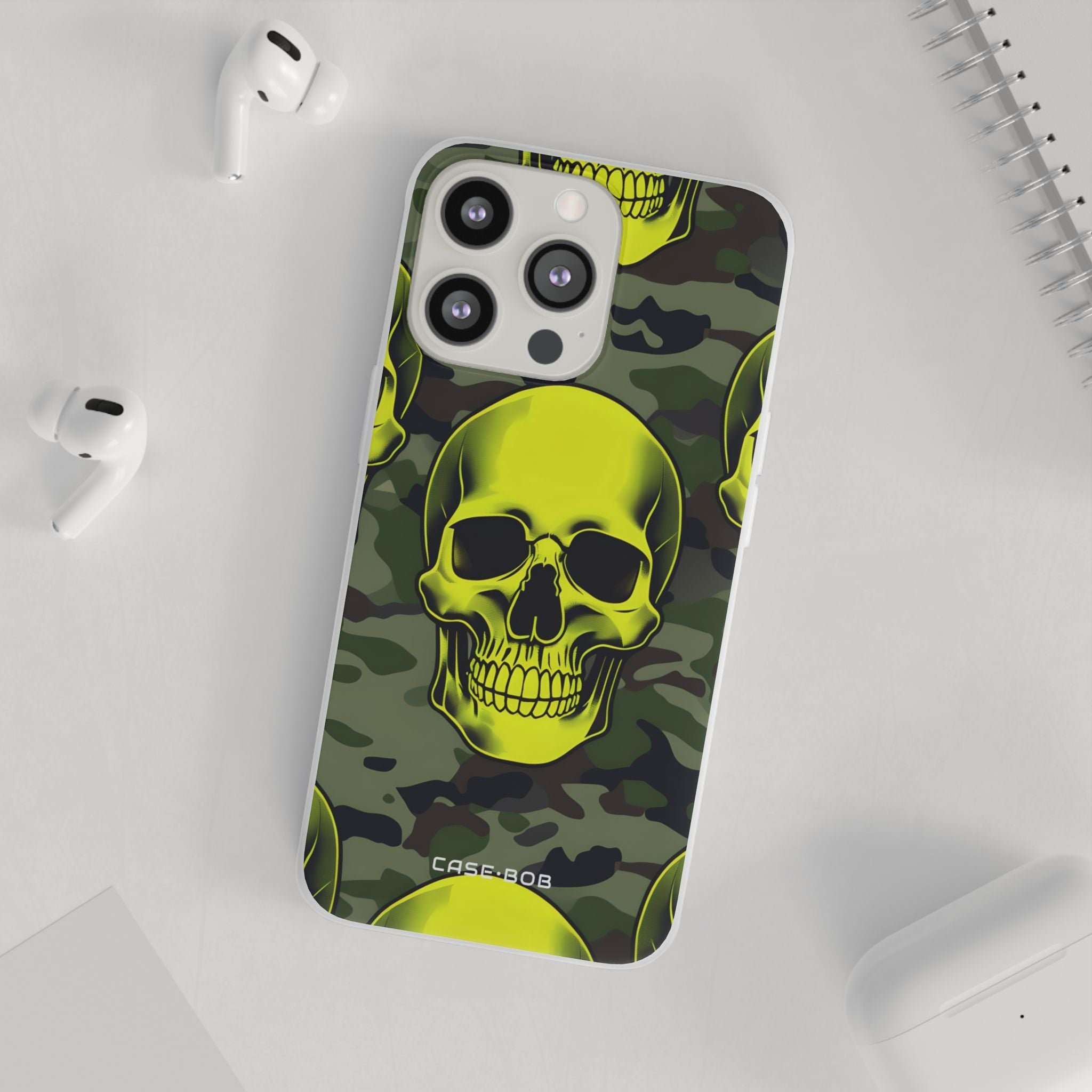 Neon Skull Camo iPhone 13 Pro - Soft
