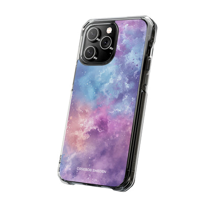 Cosmic Nebula Swirls - Clear Impact iPhone 14 Phone Case