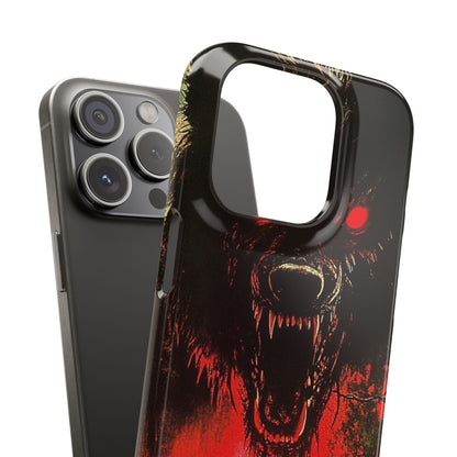 Bloodmoon Wolf's Lament iPhone 15 - Slim Phone Case