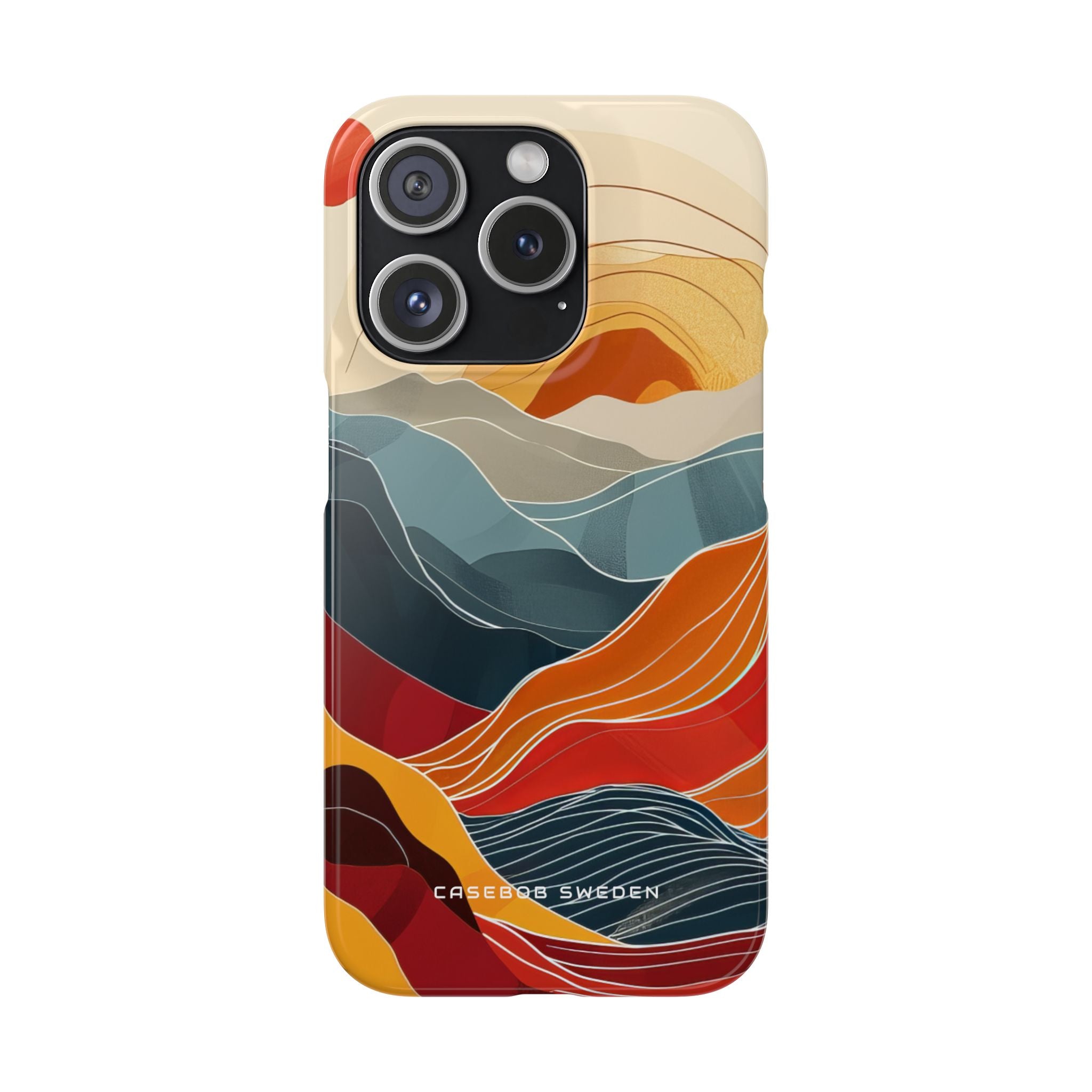 Harmonic Flow of Lines and Color iPhone 15 - Slim Phone Case