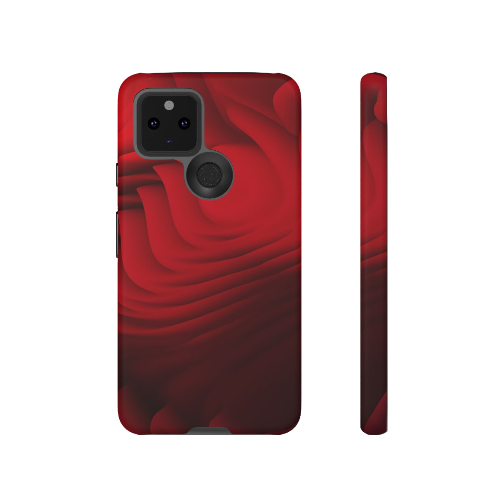 Red Center Waves - Protective Phone Case