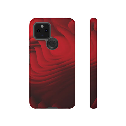 Red Center Waves - Protective Phone Case