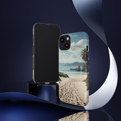 Footprints Trace Sand - iPhone Case