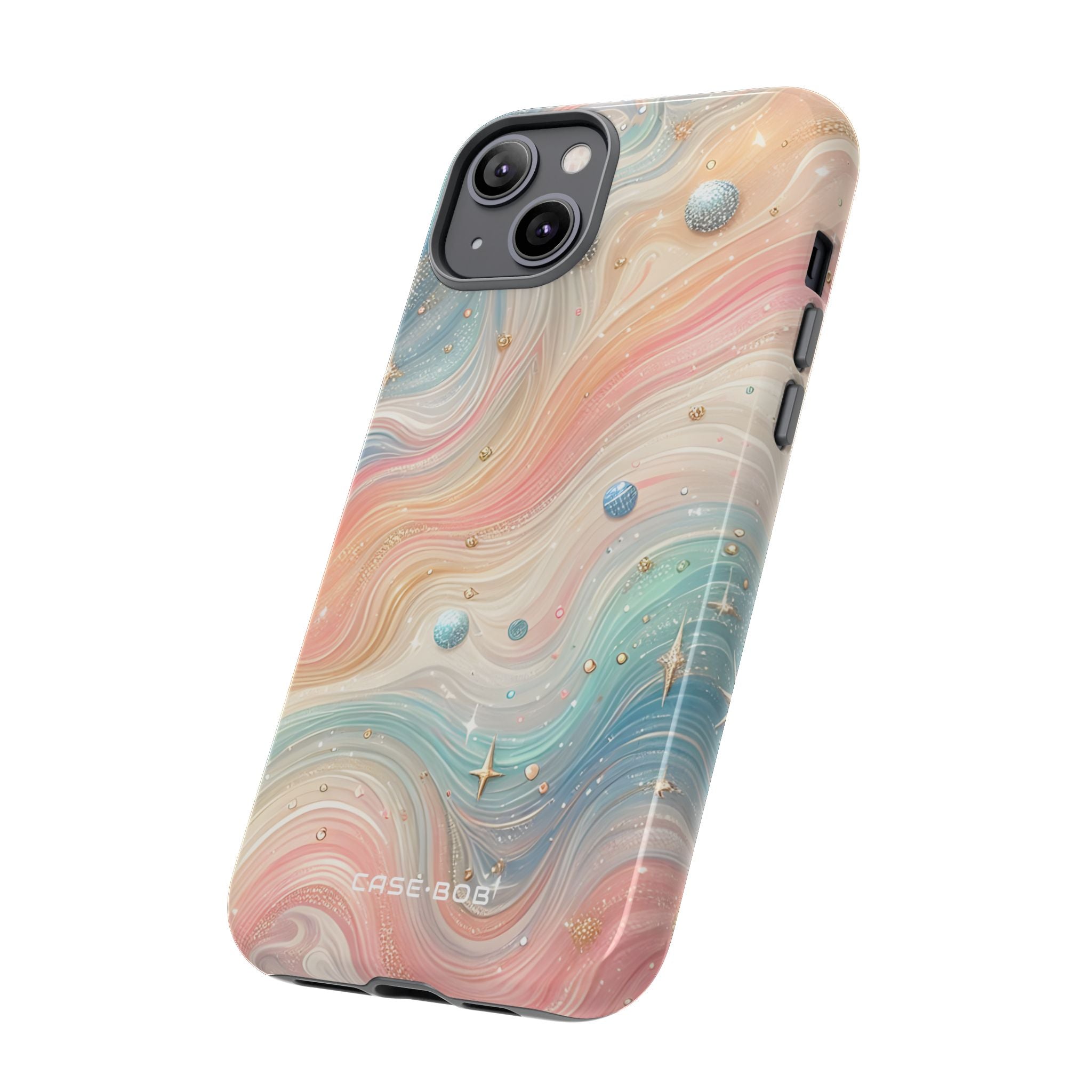 Iridescent Swirls iPhone 14 Plus Case - Tough