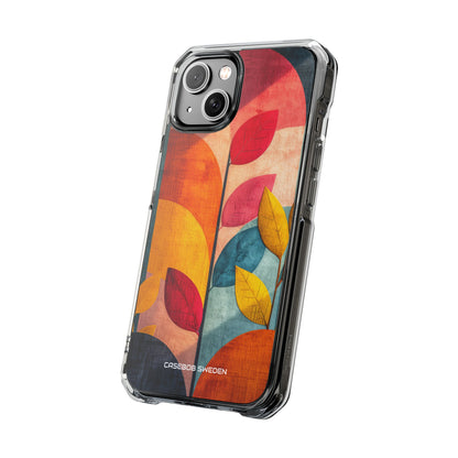 Abstract Orange Blue Design - Clear Impact iPhone 14 Phone Case