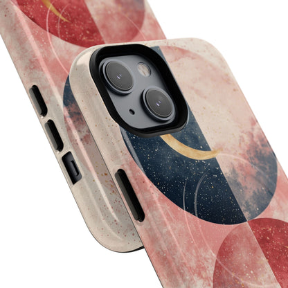 Golden Crescent Circles iPhone 14 Case - Tough+