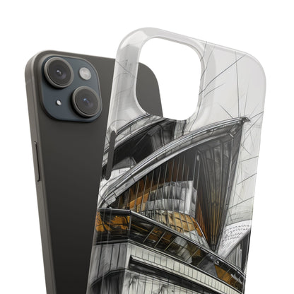 Architectural Curves in Line Formation iPhone 15 - Slim Phone Case