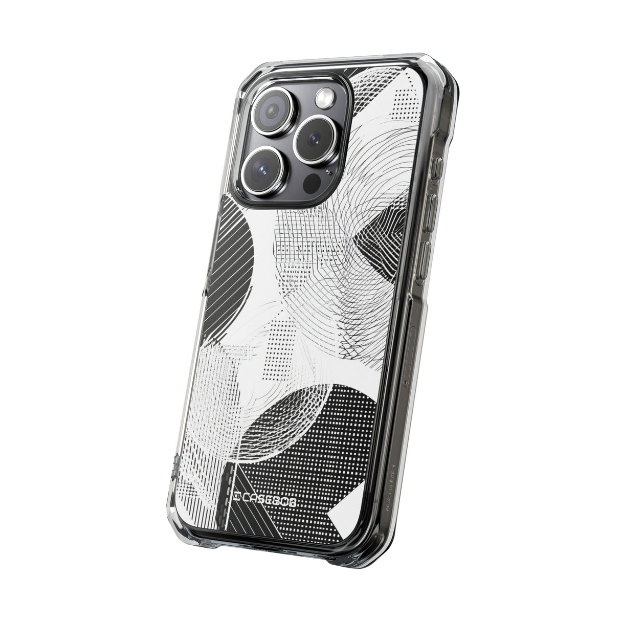 Monochrome Dynamics - Phone Case for iPhone (Clear Impact - Magnetic)