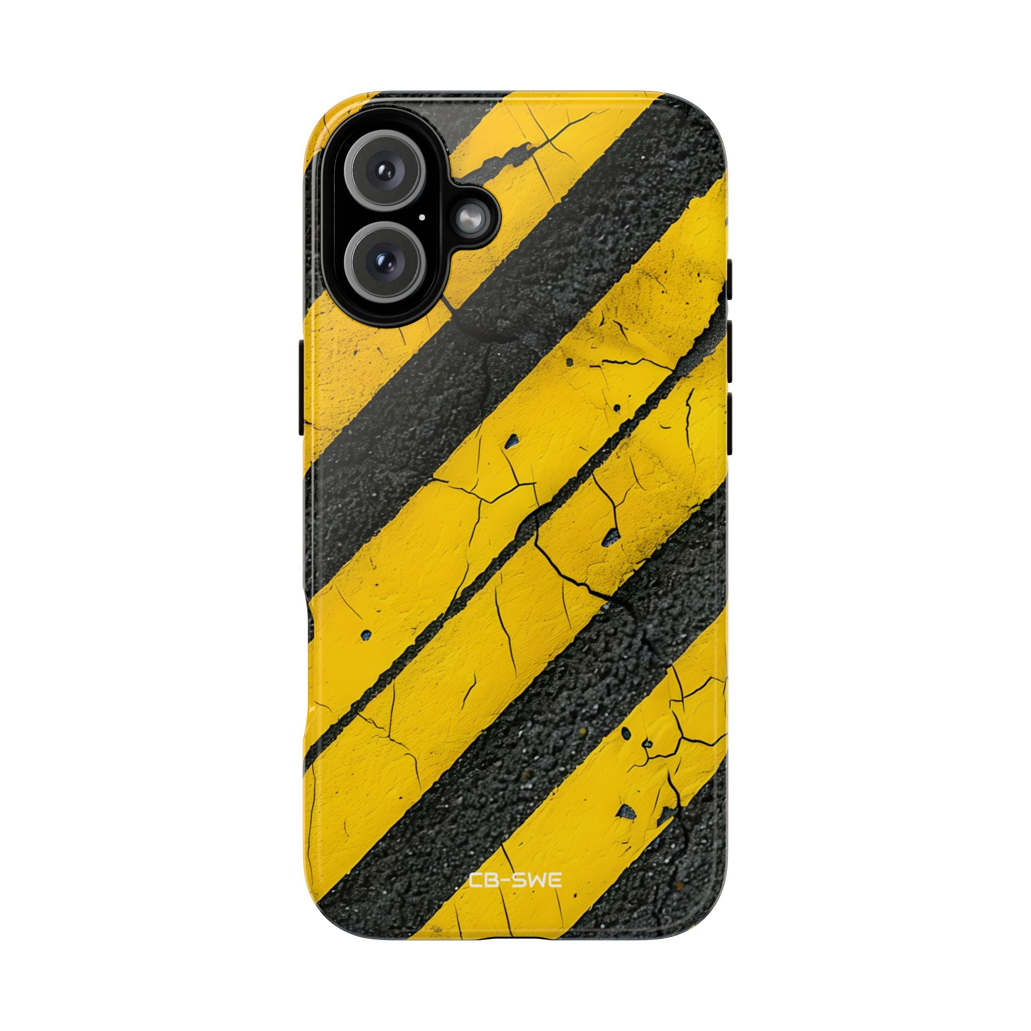 Cracked Hazard Lines - iPhone Case